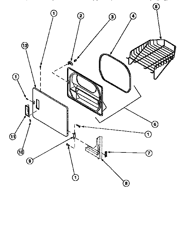 Loading door w/drying rack