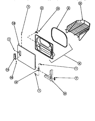 Loading door w/drying rack