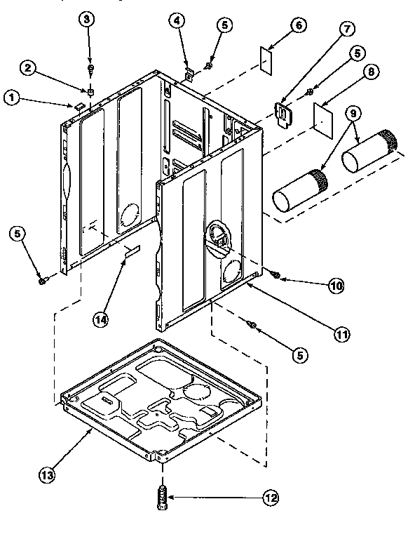 Cabinet, exhaust duct&base