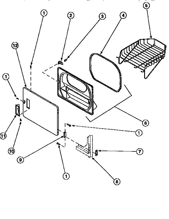 Loading door w/drying  rack