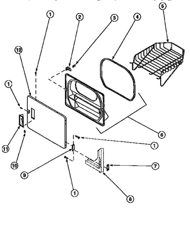 Loading door w/drying  rack