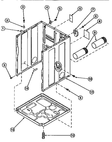 Cabinet, exhaust duct&base