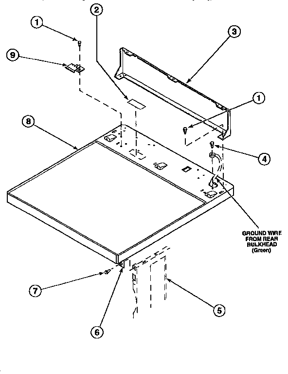 Control hood rear panel