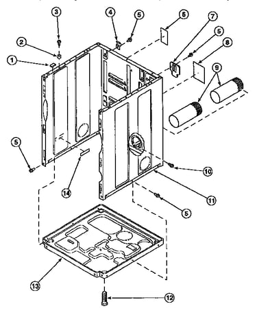 Cabinet,exhaust duct&base