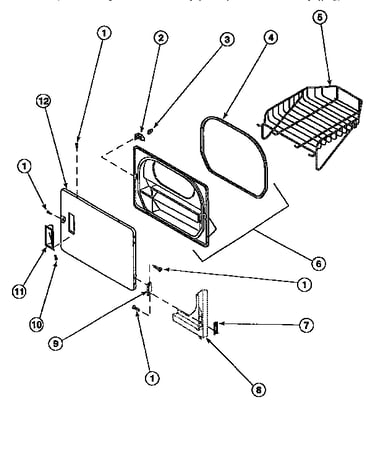 Loading door w/drying rack