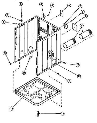 Cabinet, exhaust duct & base