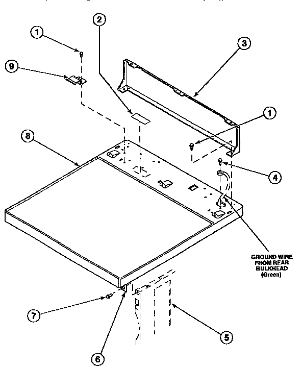 Control hood rear panel