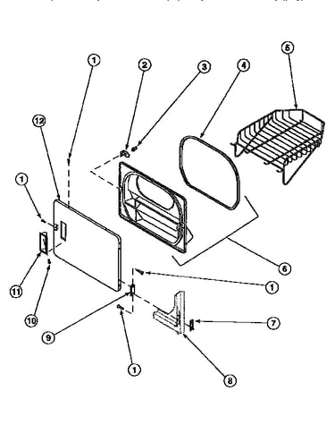 Loading door w/drying rack