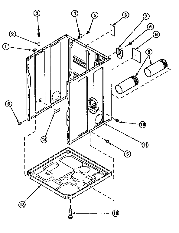 CABINET, EXHAUST DUCT & BASE