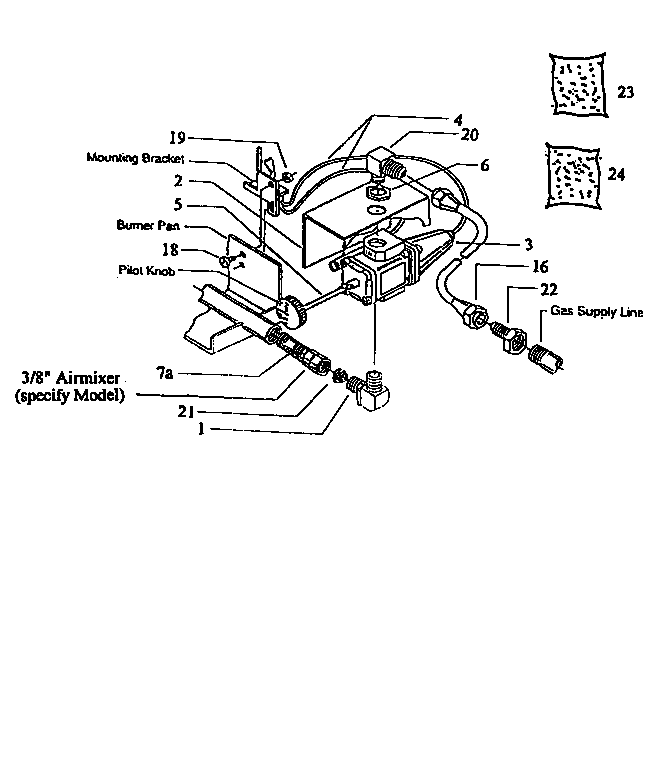 Pilot kit l.p. gas