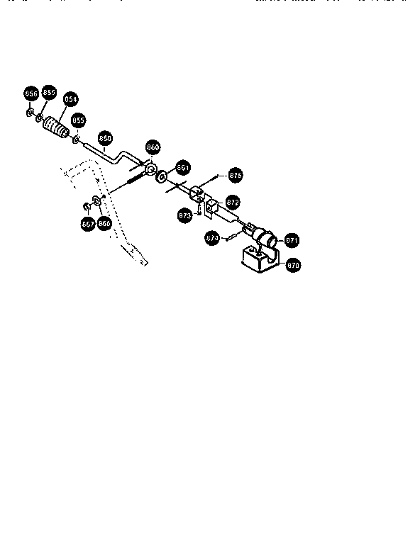CHUTE CONTROL ROD ASSEMBLY