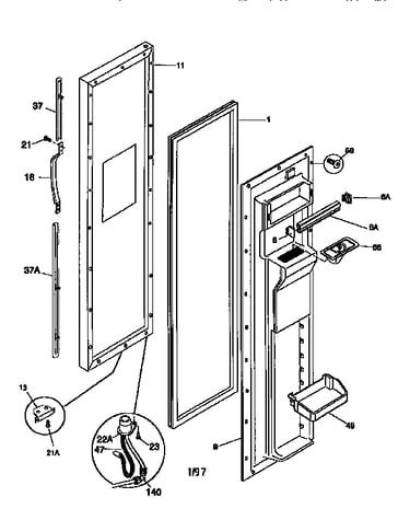 Freezer door