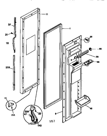 Freezer door