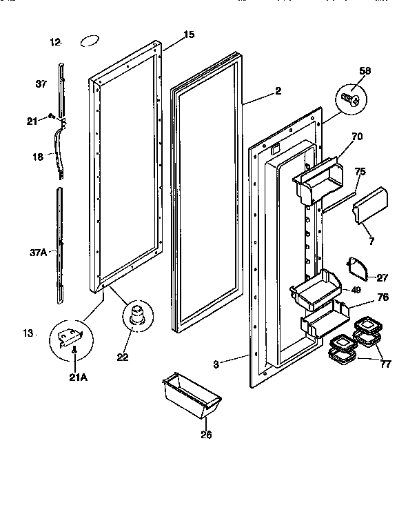 Refrigerator door