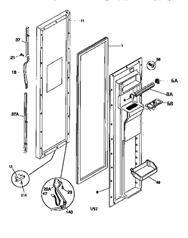 Freezer door
