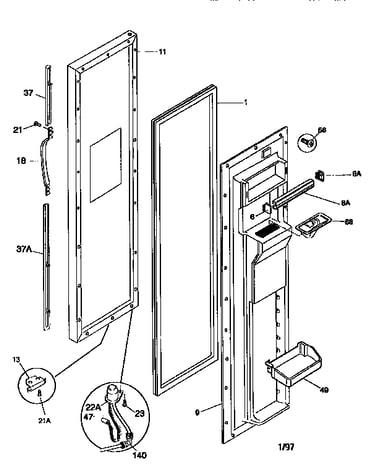 Freezer door