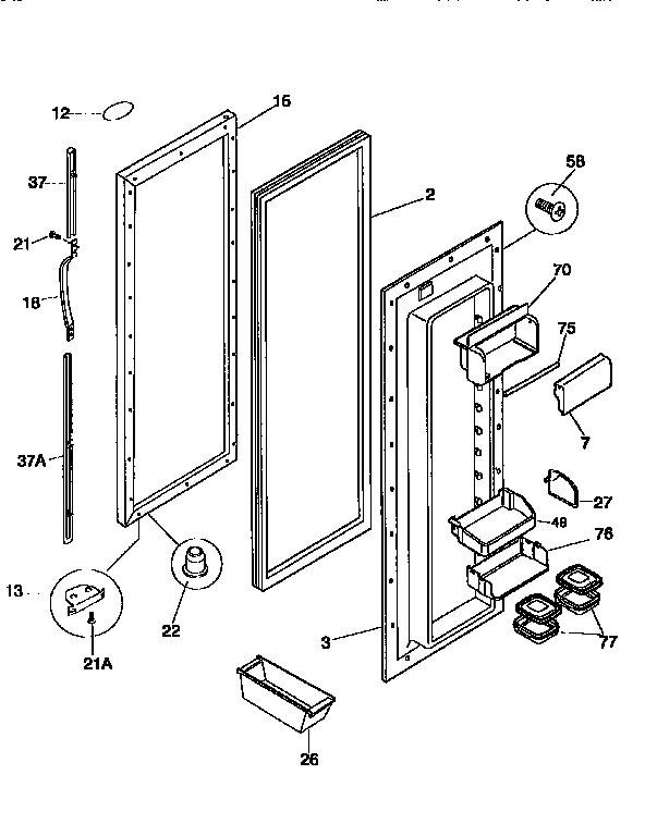 Refrigerator door