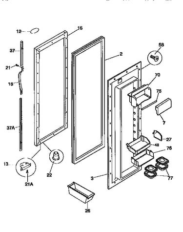 Refrigerator door