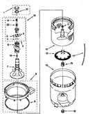 Agitator, basket and tub