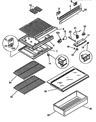 Separator/shelves