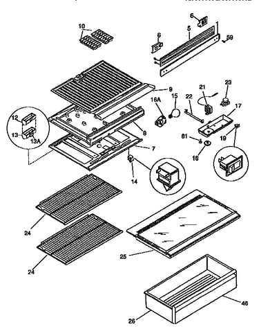 Shelf parts and seperator