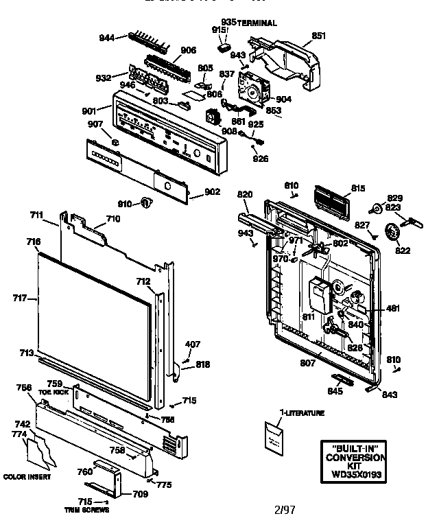 Escutcheon & door assembly