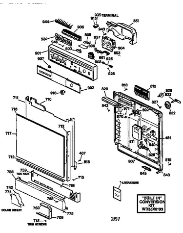 Escutcheon & door assembly