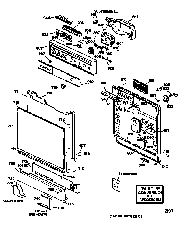 ESCUTCHEON & DOOR ASSEMBLY