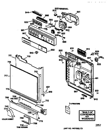 Escutcheon & door assembly