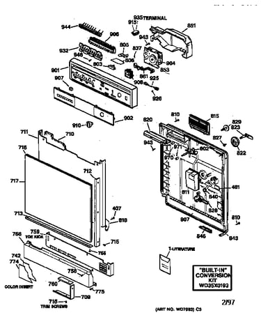 Escutcheon & door assembly