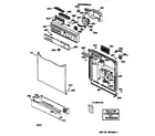GE GSC700T02AD escutcheon & door assembly diagram