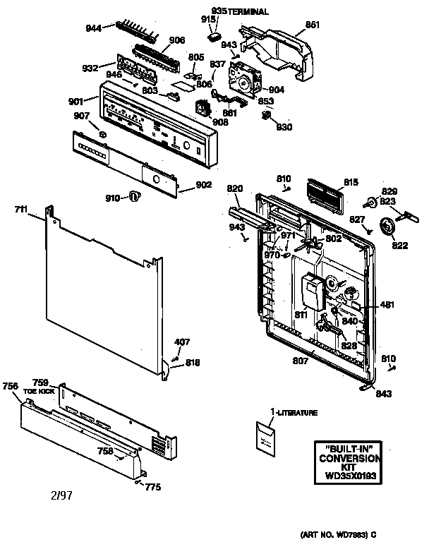 Escutcheon & door assembly