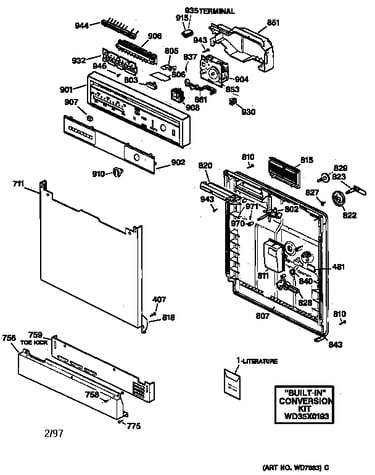 Escutcheon & door assembly