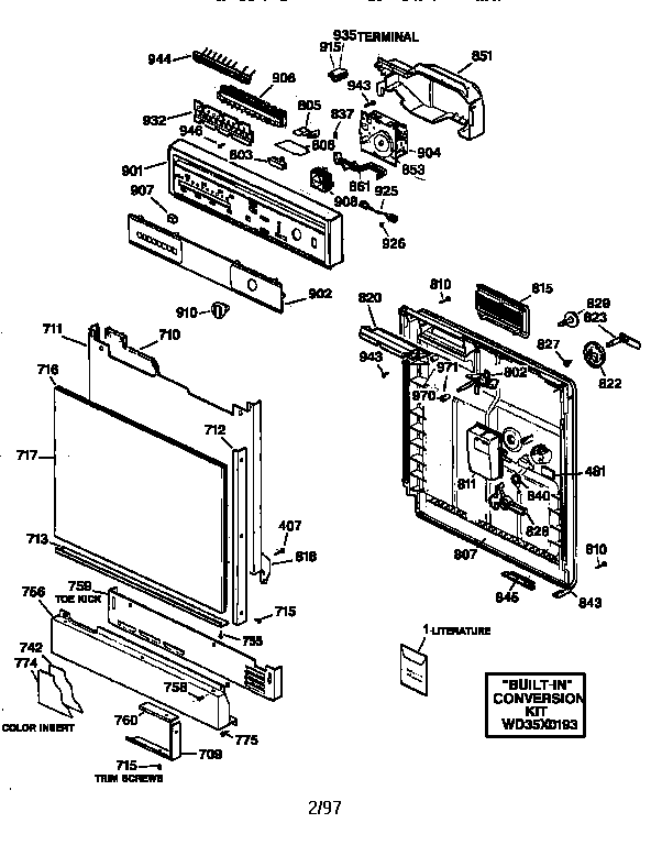 Escutcheon & door assembly