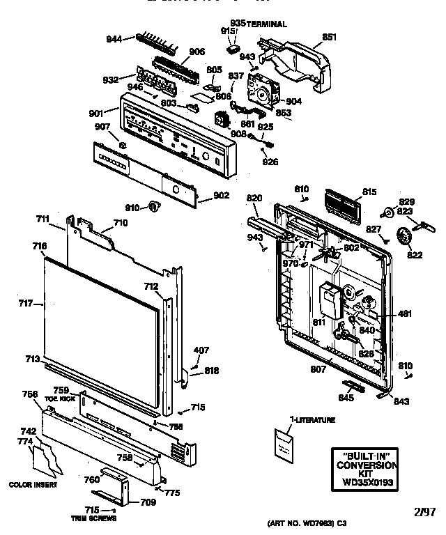 Escutcheon & door assembly