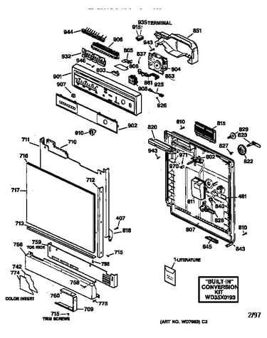 Escutcheon & door assembly