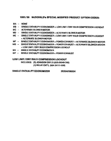 Special modified product options