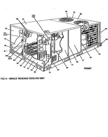 Front view- single cooling unit