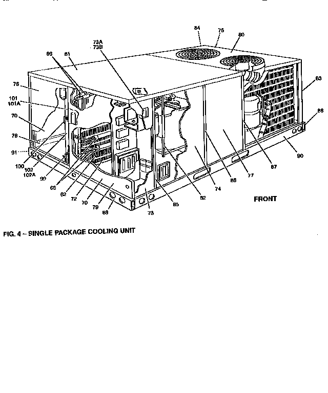 Front view-single cooling unit