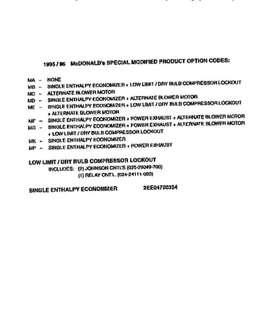 Special modified product option