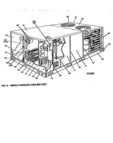 Front view-single cooling unit