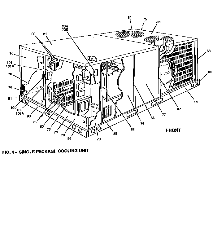 FRONT VIEW- SINGLE COOLING UNIT