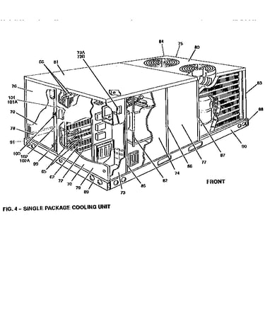 Front view- single cooling unit