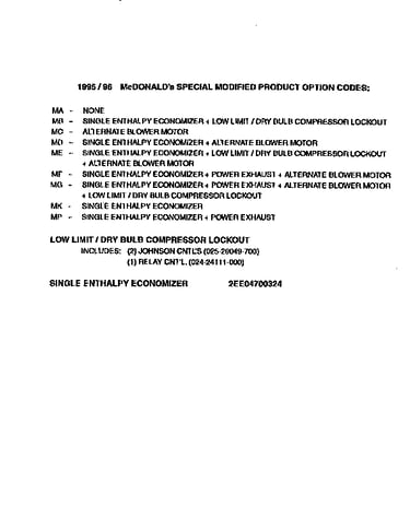 Special modified product options