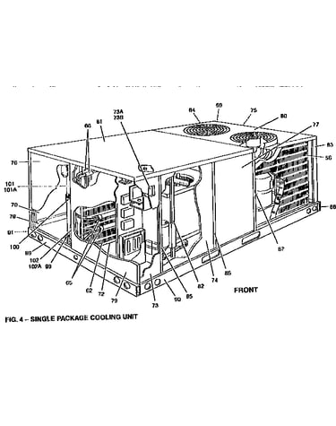 Front view-single cooling unit
