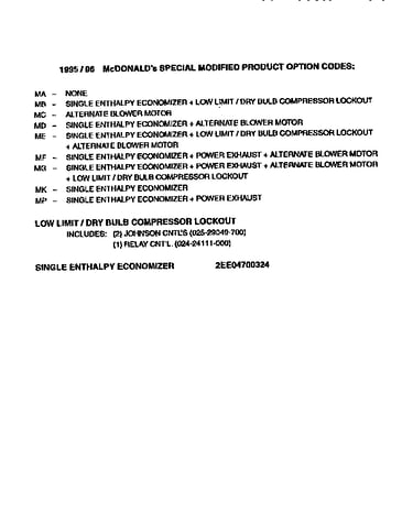 Special modified product options