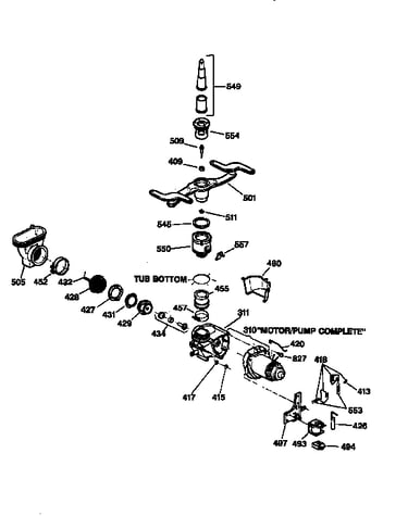 Motor pump mechanism