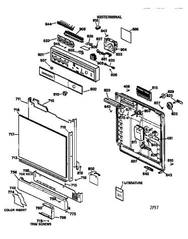 Escutcheon & door assembly
