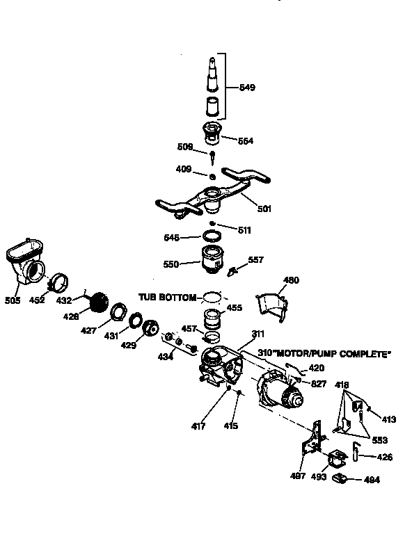 Motor pump mechanism