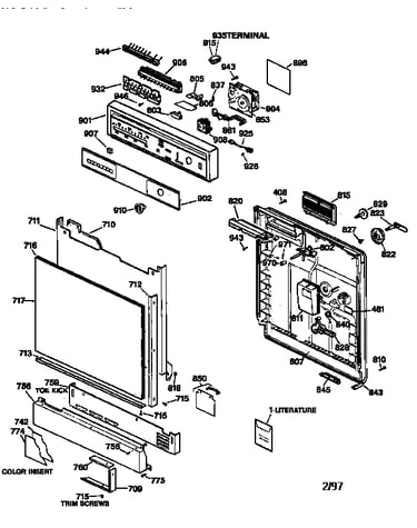 Escutcheon & door assembly